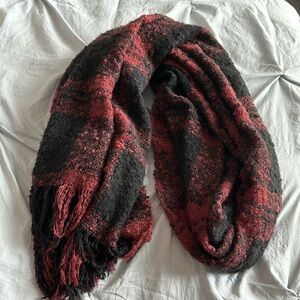Burgundy black scarf